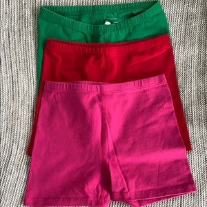 Girls bike shorts, set of 3